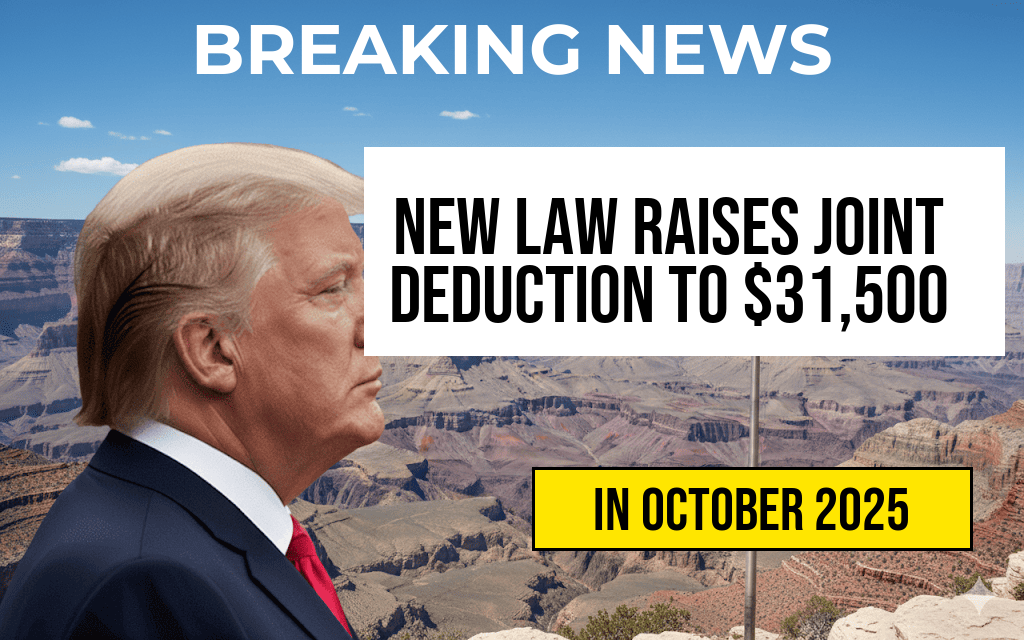 Standard Deduction Increase: New Law Raises Married Filing Jointly Deduction to Thirty-One Thousand Five Hundred Dollars