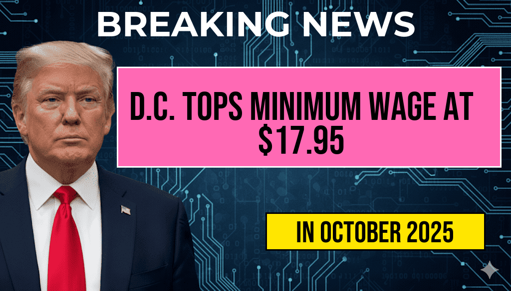 Washington D.C. Leads with Highest Minimum Wage at $17.95 per Hour